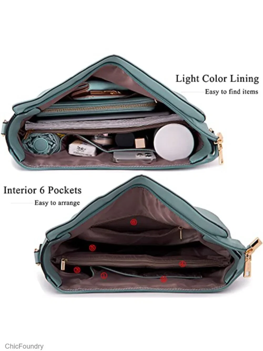 Large Crossbody Bags Ladies Shoulder Handbags Purse and Wallet Set Totes Hobo